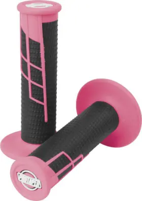 021655 HONDA Protaper Clamp Half Waffle Grips Pink Neon