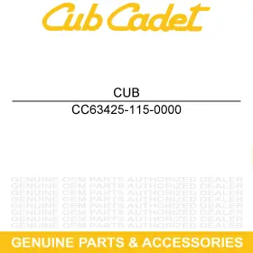 63425-115-0000 CUB CADET Steering Wheel Lower Cover CX700