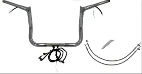 Fat Baggers 0601-6140 Ez Install Wired Handlebars 1-1/4 Pointed Top 12 Chrome
