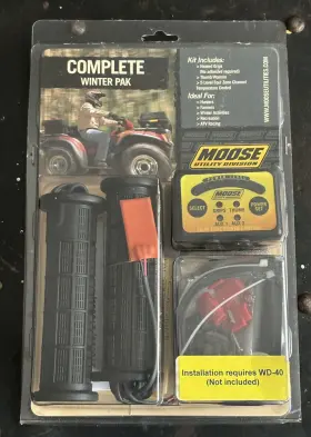 0631-0016 HEAT DEMON Moose Atv Clamp Heated Grips Winter Pak