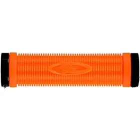 Lizard Skins 681124 Motorcycle Handlebar Grips Blaze Tangerine Dual Clamp Lock New
