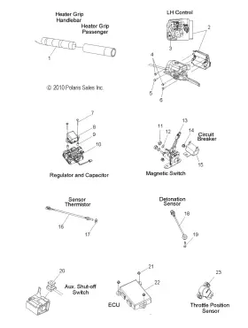 2410548 POLARIS Passenger Grip Heater