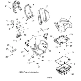 2638541 POLARIS Handle Passenger Overmold