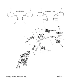 5414923 POLARIS Right Grip