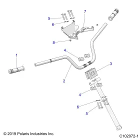 5631311 POLARIS Handle Bar Clamp Retainer