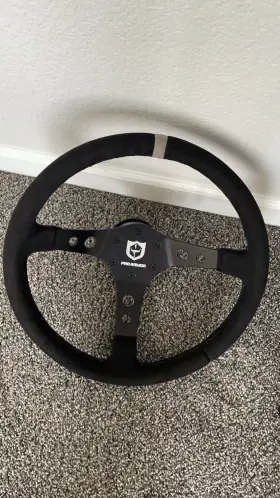 A19UZ285GR PRO ARMOR Top Marker Suede Steering Wheel