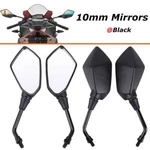 Set Of 2 Universal Black Motorcycle Rear View Mirrors For Honda Kawasaki Suzuki. Fixed Price $16.99.