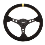 Grant Products 697 Racing Steering Wheel - Black With Yellow Marker, 3-spoke. Fixed Price $124.94.