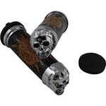 Drag Specialties Ds-243255 Chrome Skull Hand Grips Plain Eyes - Harley Cable Op. Fixed Price $144.85.