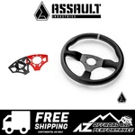 Assault Industries 350r Leather Steering Wheel - Universal ( Red Color Plate ). Fixed Price $209.95.