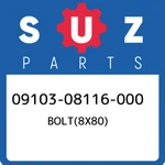 09103-08116-000 Suzuki Bolt(8x80) 0910308116000, New Genuine Oem Part. Fixed Price $30.34.