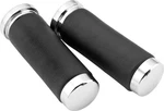 Bikers Choice Chrome / Leather 1 Inch Grips Fits Universal Pr. Fixed Price $45.99.