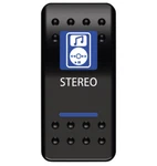 Moose Racing Black Stereo Rocker Switch Universal Powersports 0616-0330. Fixed Price $24.99.