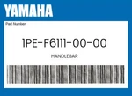 Yamaha Genuine Handlebar - 1pe-f6111-00-00. Fixed Price $59.23.