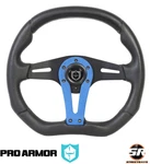 Pro Armor Force 13.5" Black & Blue Steering Wheel Universal 6 Bolt A19uz284bu. Fixed Price $125.00.