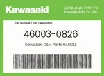 Kawasaki Genuine Handle - 46003-0826. Fixed Price $71.66.