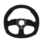 Dragonfire Black Series D-shaped Suede Steering Wheel-04-0303. Fixed Price $149.99.