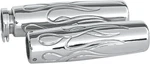 Baron Custom Accs Diamond Contour Grips Chrome 1.0in Yamaha Suzuki Ba-7403-00. Fixed Price $99.98.