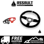 Assault Industries 350r Suede Steering Wheel - Universal ( Red Color Plate ). Fixed Price $209.95.
