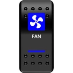 Moose Fan Rocker Switch - Blue Atv/utv Fan-pwr 2106-0455. Fixed Price $16.00.