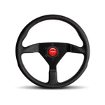 Momo Monte Carlo 350mm Black Leather Steering Wheel W/ Red Stitching Mcl35bk3b. Fixed Price $249.00.