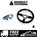 Assault Industries 350r Suede Steering Wheel - Universal ( Blue Color Plate ). Fixed Price $209.95.