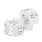 Burly Brand Reaper Riser Clamp 1.5in Rise For 1-1/4in Bars, Chrome. Fixed Price $124.99.