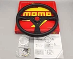 Momo Montecarlo 350mm Leather Steering Wheel Red Horn Stitching Mcl35bk3b. Fixed Price $70.99.