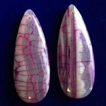 2pcs Peachblow Dragon Veins Agate Teardrop Pendant Bead 49x19x6mm D37712. Fixed Price $12.74.