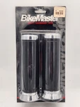 Bikemaster Black Touring Chrome Trim Foam Hand Grips 17-0570 Nos 150mm. Fixed Price $23.00.