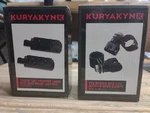 Kuryakyn Black Trident Large Foot Pegs 7561 + Magnum Quick Clamps 7572. Fixed Price $90.00.