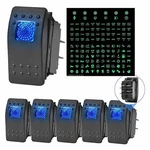 6x Rocker Switch 4 Pin Blue Led Light Switches For Can-am / Arctic Cat Atv Utv. Fixed Price $17.99.