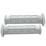 Renthal G111 Atv Handlebar Grips - Soft-half Waffle-light Grey-thumb Throttle. Fixed Price $26.57.