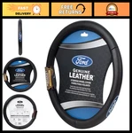 Genuine Leather Steering Wheel Cover For Ford Vehicles - Durable & Stylish Desig. Fixed Price $67.99.