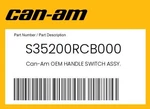 Can-am Genuine Handle Switch Assy. - S35200rcb000. Fixed Price $121.49.
