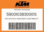 Ktm Genuine Handlebar Clamp 28mm 07 - 5900103830001s. Fixed Price $28.59.